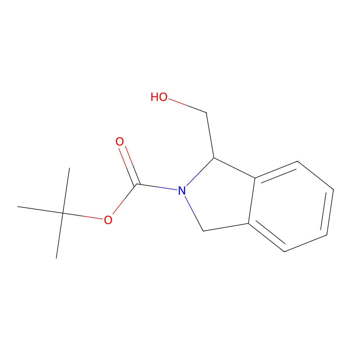 tert-butyl 1-(hydroxymethyl)-2,3-dihydro-1H-isoindole-2-carboxylate molecular structure, CAS 1242292-32-5