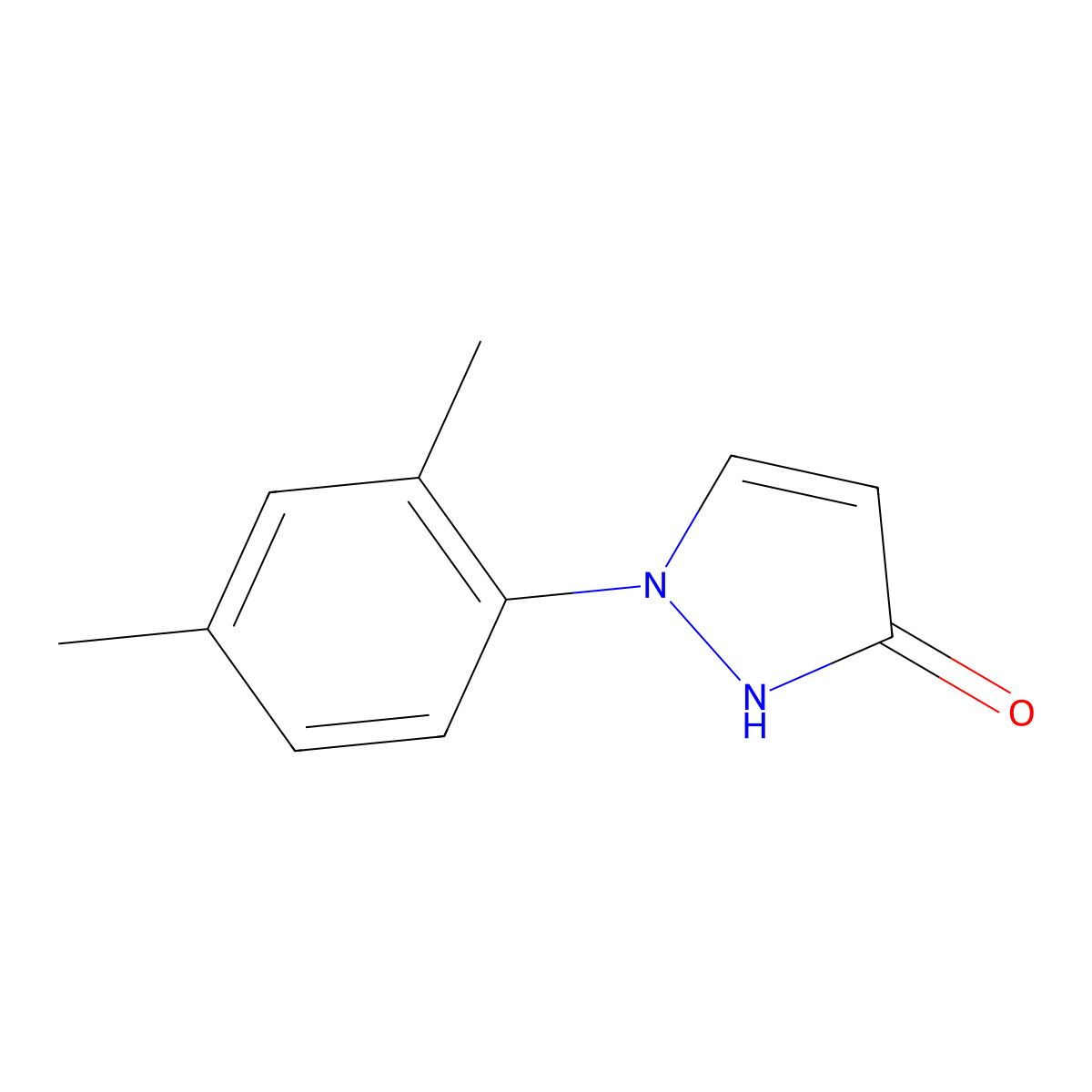 1-(2,4-dimethylphenyl)-1H-pyrazol-3-ol molecular structure, CAS 1242307-92-1