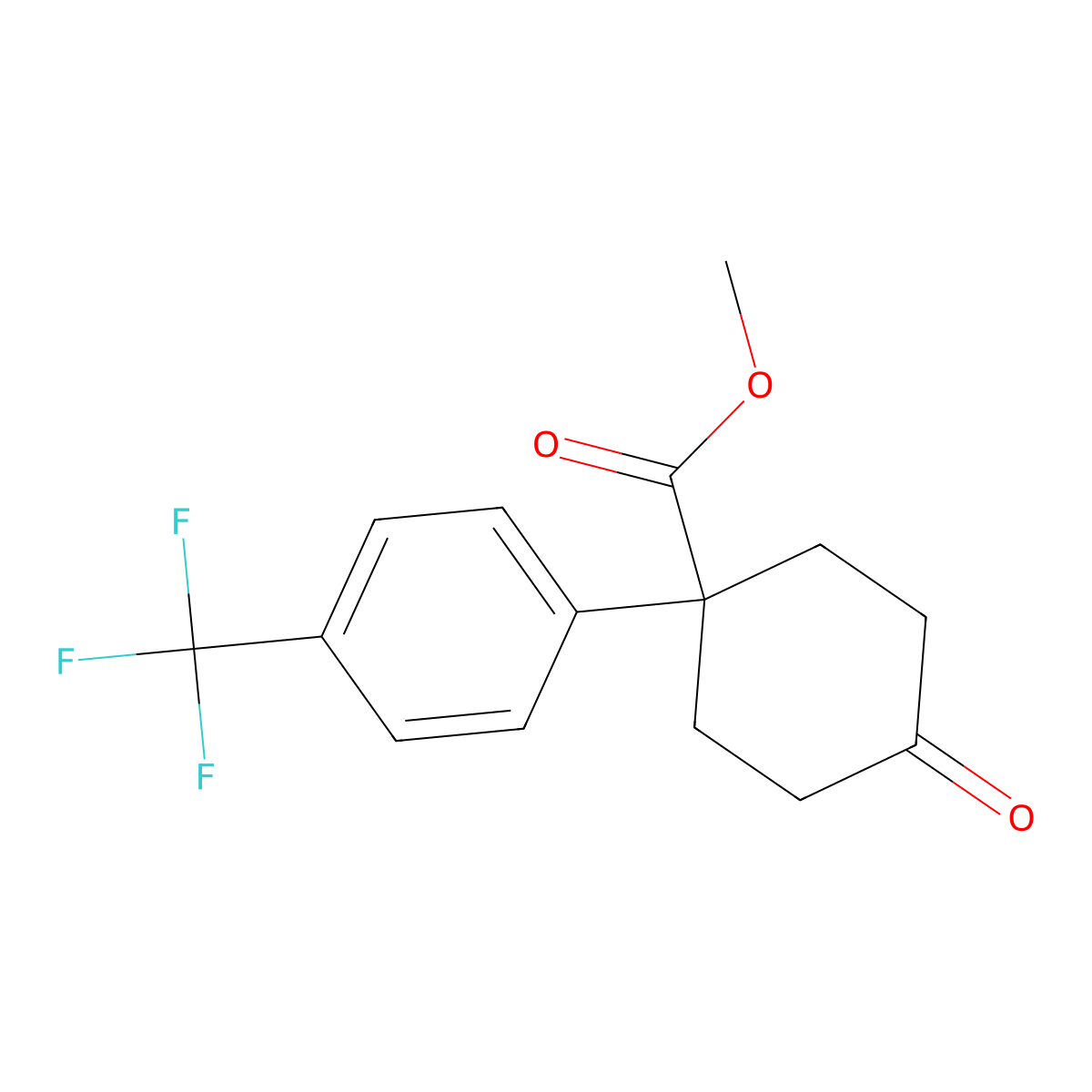 Methyl 4-Oxo-1-(4-(trifluoromethyl)phenyl)cyclohexanecarboxylate molecular structure, CAS 1242314-02-8