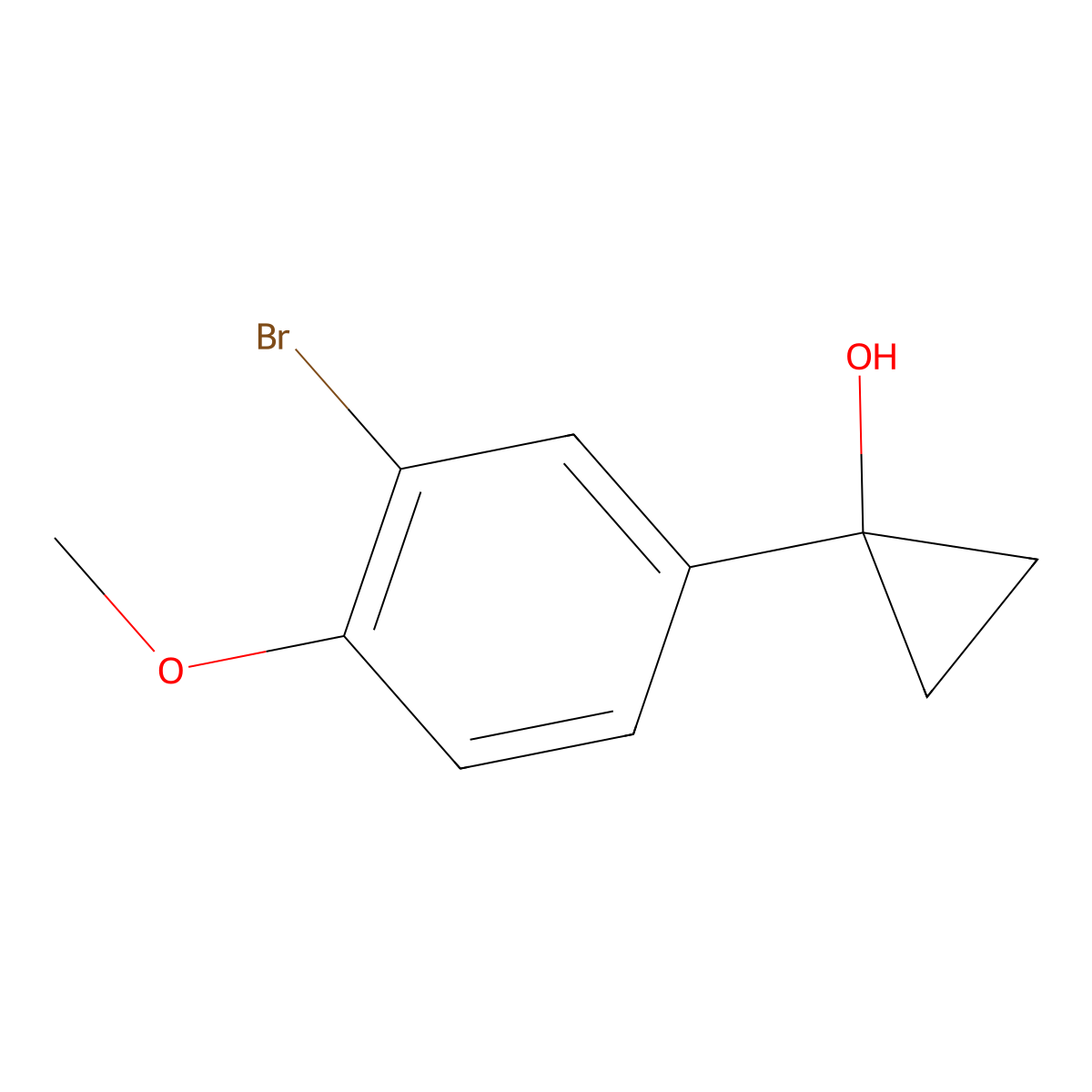 1-(3-Bromo-4-methoxyphenyl)cyclopropan-1-ol molecular structure, CAS 1242314-65-3
