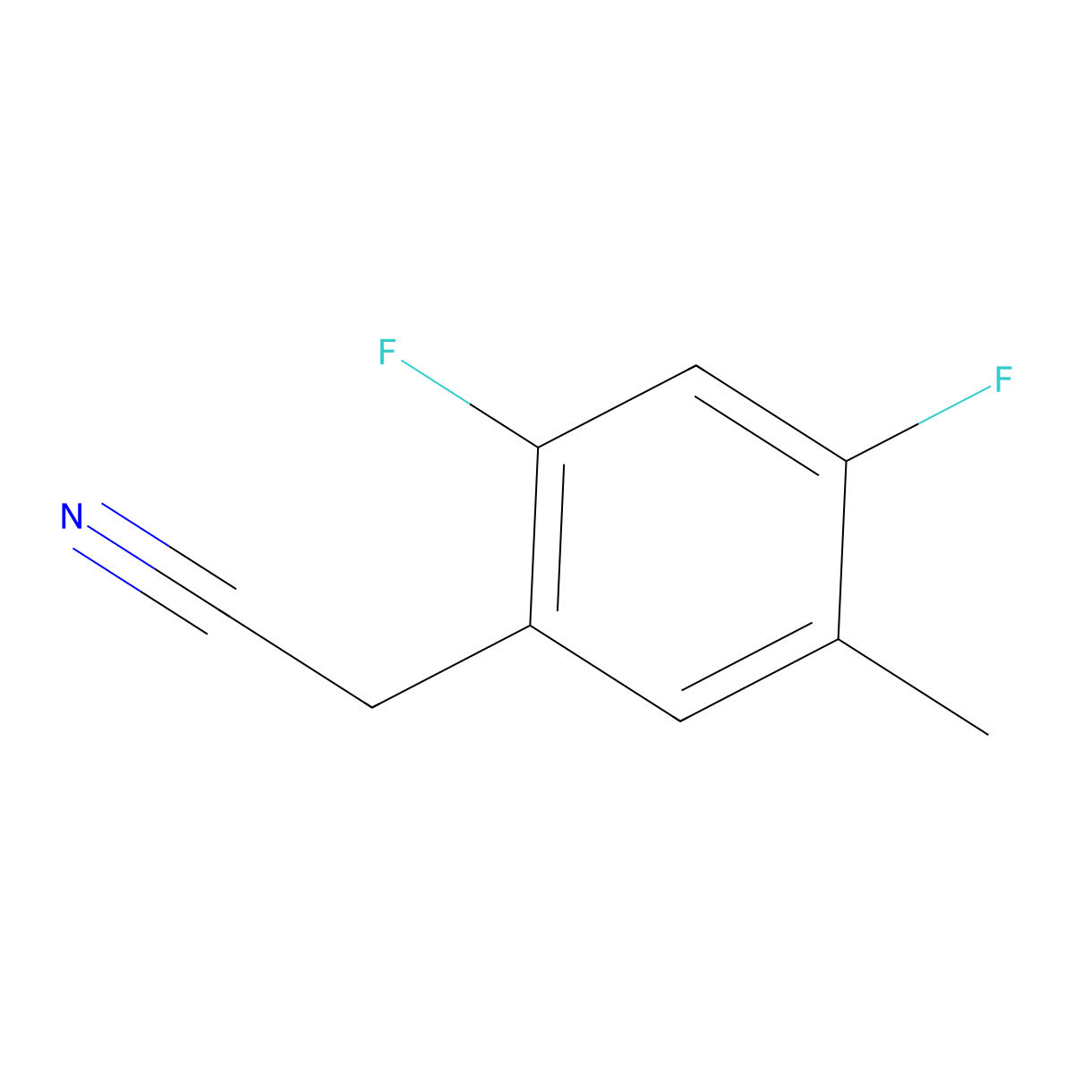 2-(2,4-Difluoro-5-methylphenyl)acetonitrile molecular structure, CAS 1242314-98-2