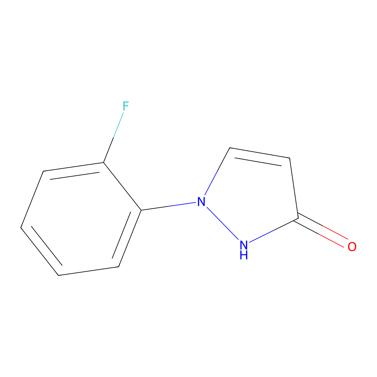 1-(2-fluorophenyl)-2,3-dihydro-1H-pyrazol-3-one molecular structure, CAS 1242317-92-5