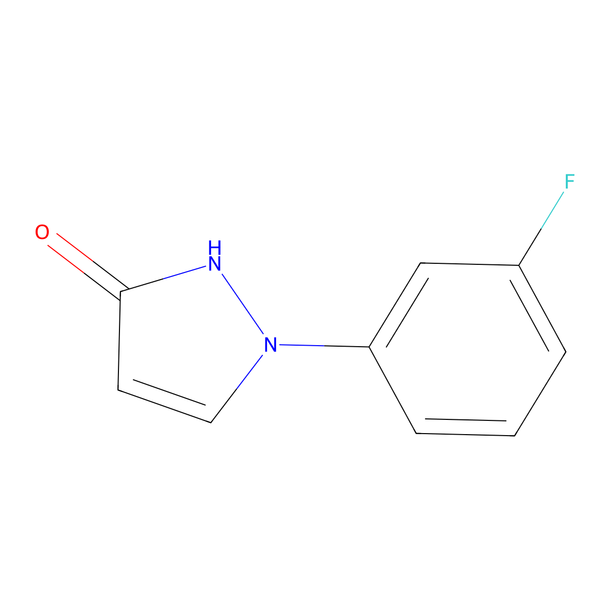 1-(3-fluorophenyl)-1H-pyrazol-3-ol molecular structure, CAS 1242320-65-5