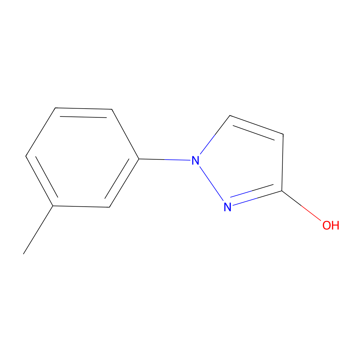 1-(3-methylphenyl)-1H-pyrazol-3-ol molecular structure, CAS 1242321-87-4