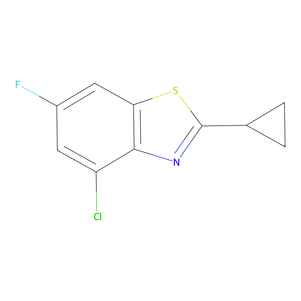 4-Chloro-2-cyclopropyl-6-fluoro-1,3-benzothiazole molecular structure, CAS 1242323-82-5