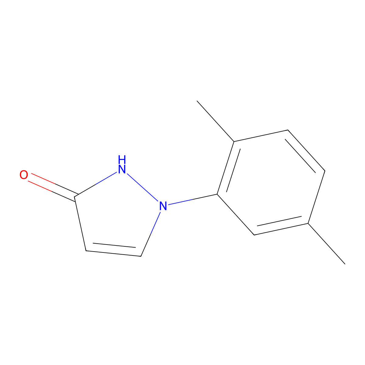 1-(2,5-dimethylphenyl)-1H-pyrazol-3-ol molecular structure, CAS 1242323-95-0