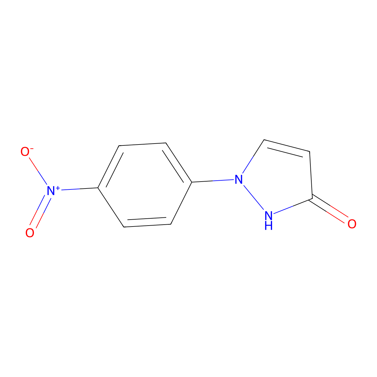 1-(4-nitrophenyl)-1H-pyrazol-3(2H)-one molecular structure, CAS 1242326-13-1