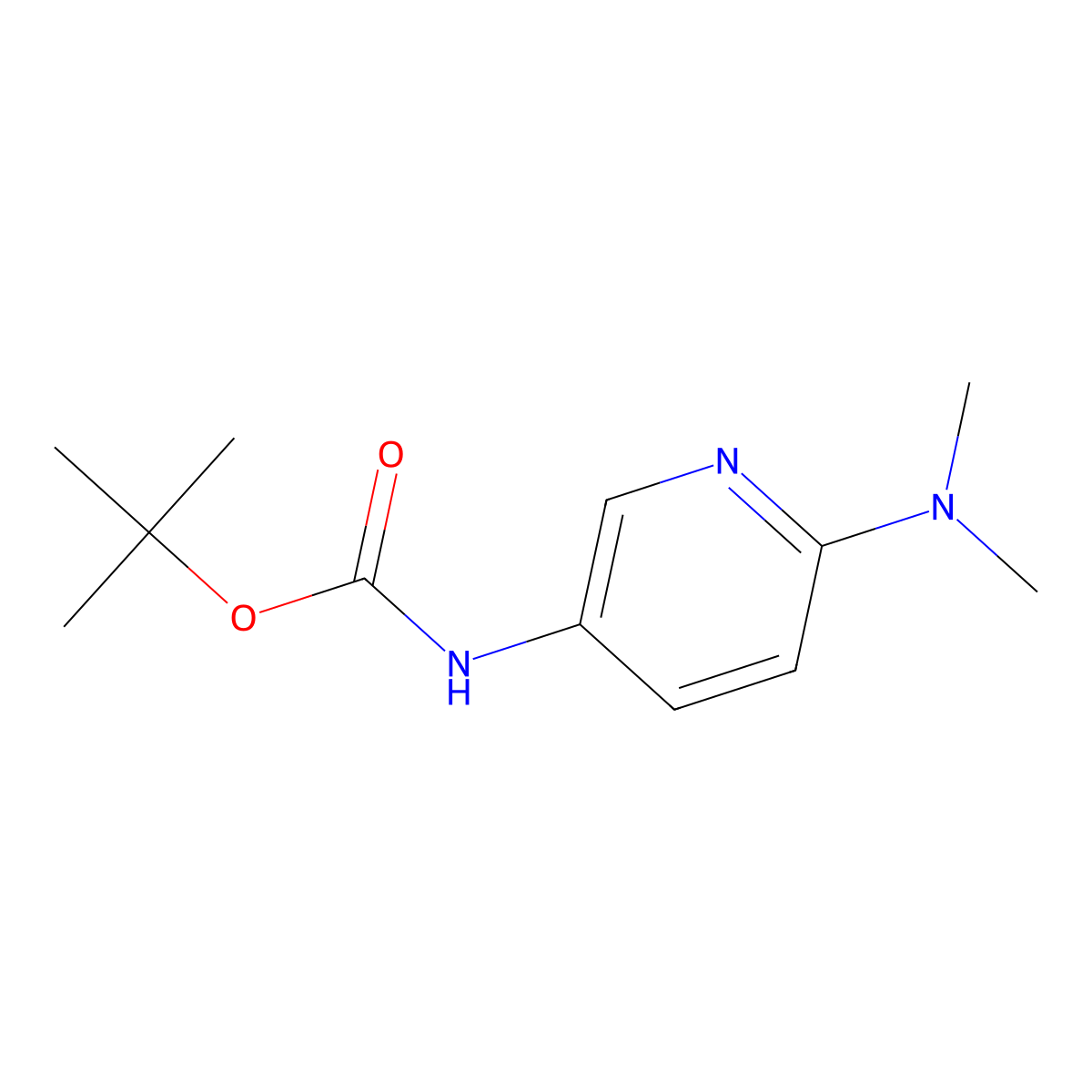tert-Butyl (6-(dimethylamino)pyridin-3-yl)carbamate molecular structure, CAS 1242333-49-8