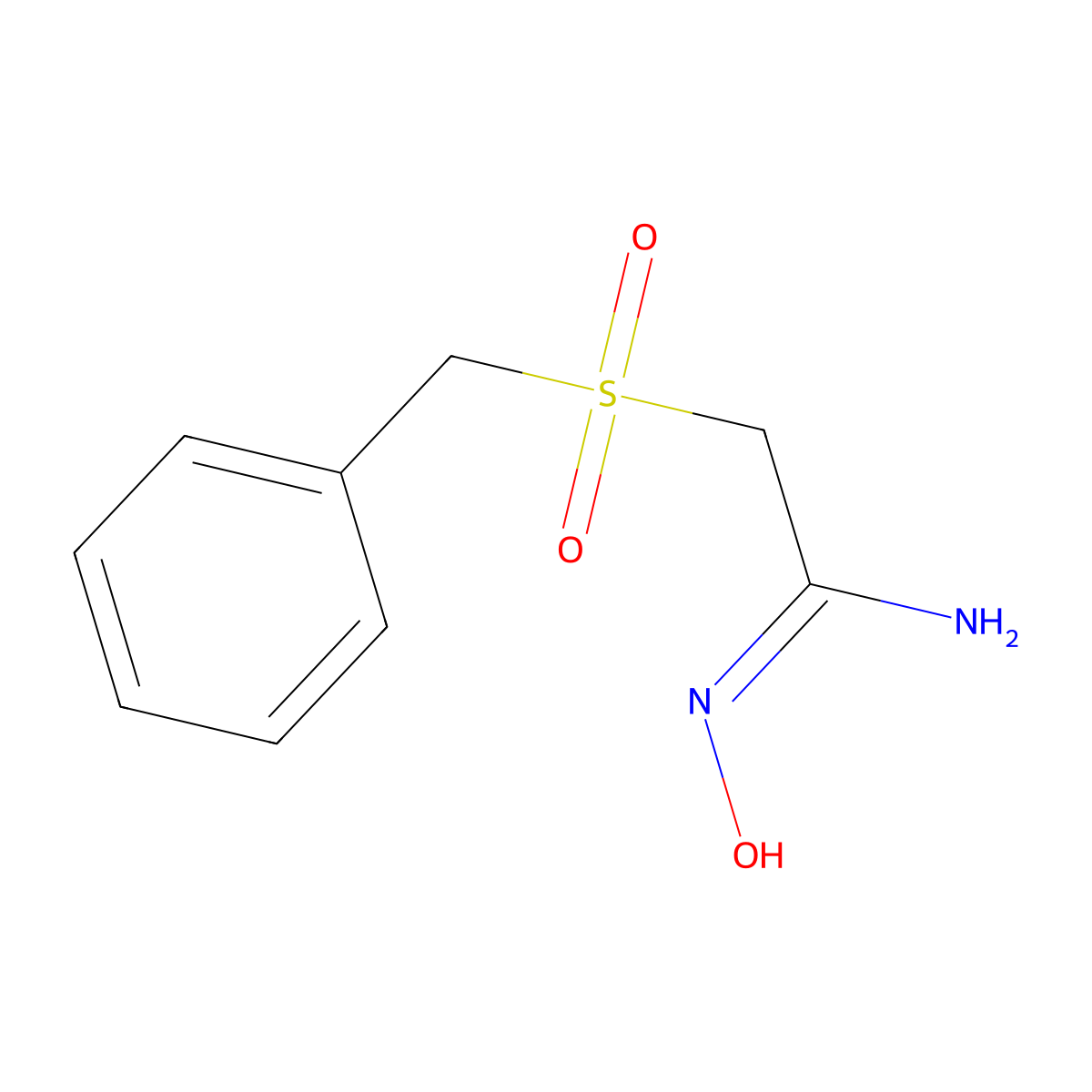 (1Z)-2-(benzylsulfonyl)-N'-hydroxyethanimidamide molecular structure, CAS 1242336-23-7