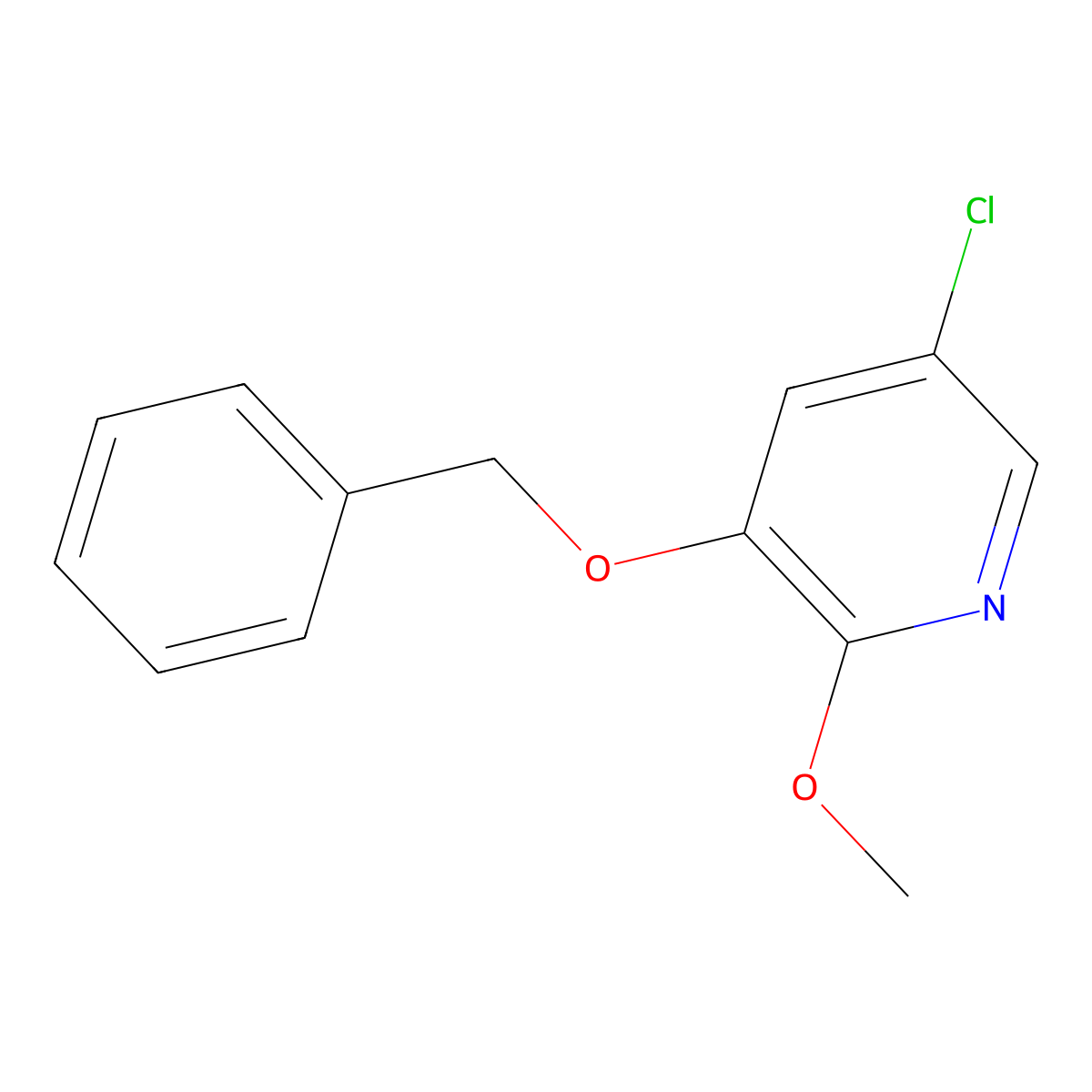 3-(Benzyloxy)-5-chloro-2-methoxypyridine molecular structure, CAS 1242336-52-2