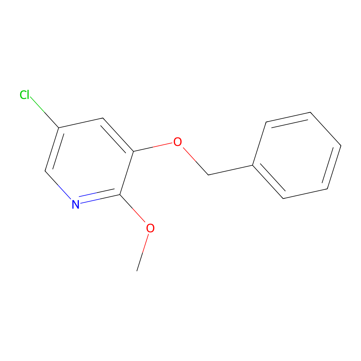 3-(Benzyloxy)-5-chloro-2-methoxypyridine molecular structure, CAS 1242336-52-2