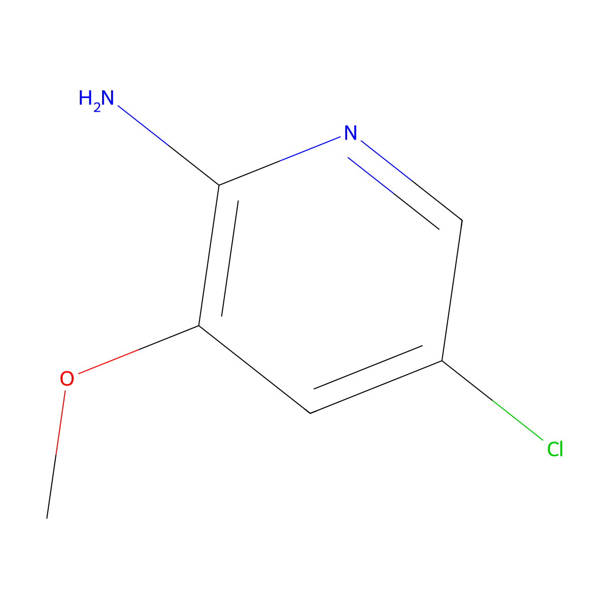 2-Amino-5-chloro-3-methoxypyridine molecular structure, CAS 1242336-53-3