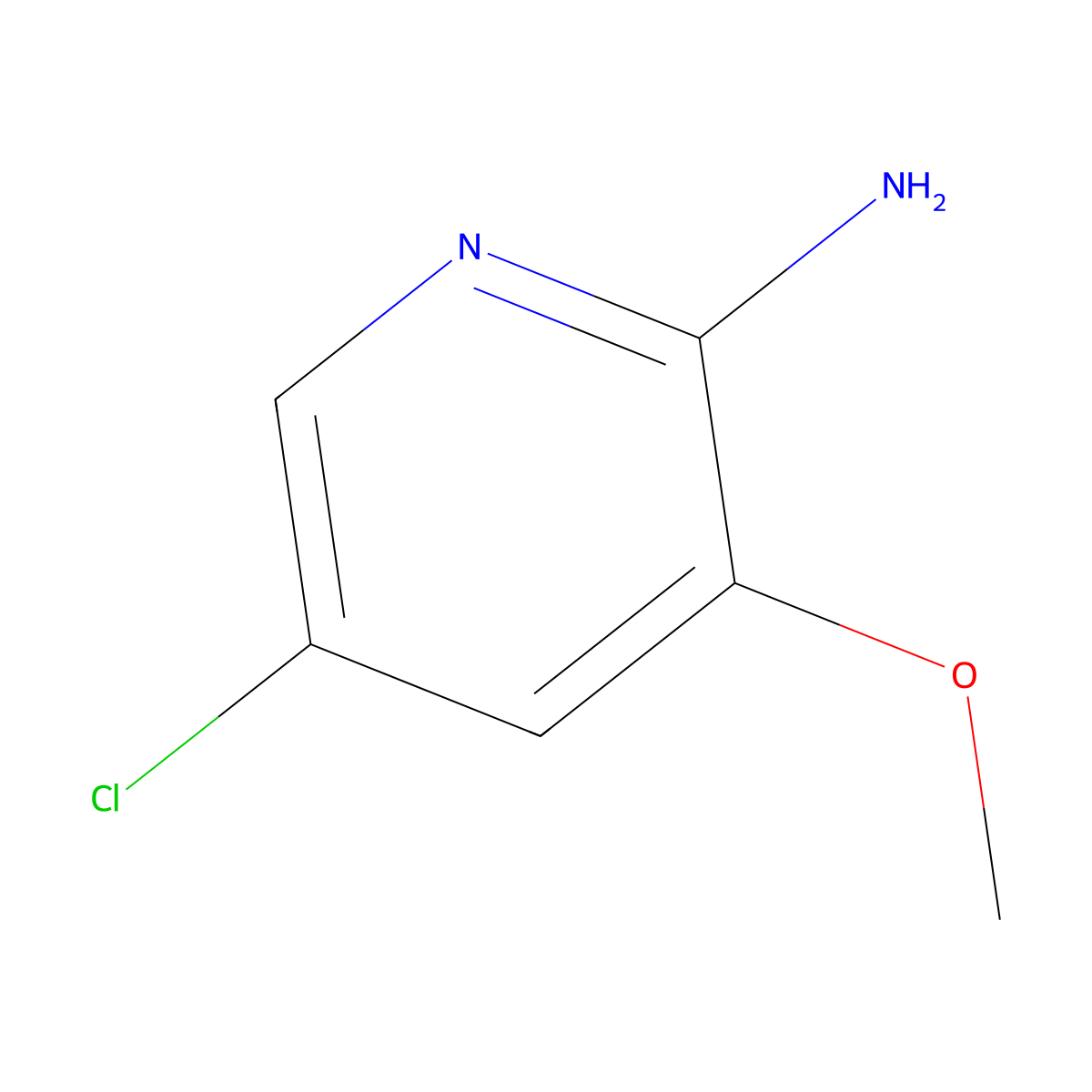 2-Amino-5-chloro-3-methoxypyridine molecular structure, CAS 1242336-53-3
