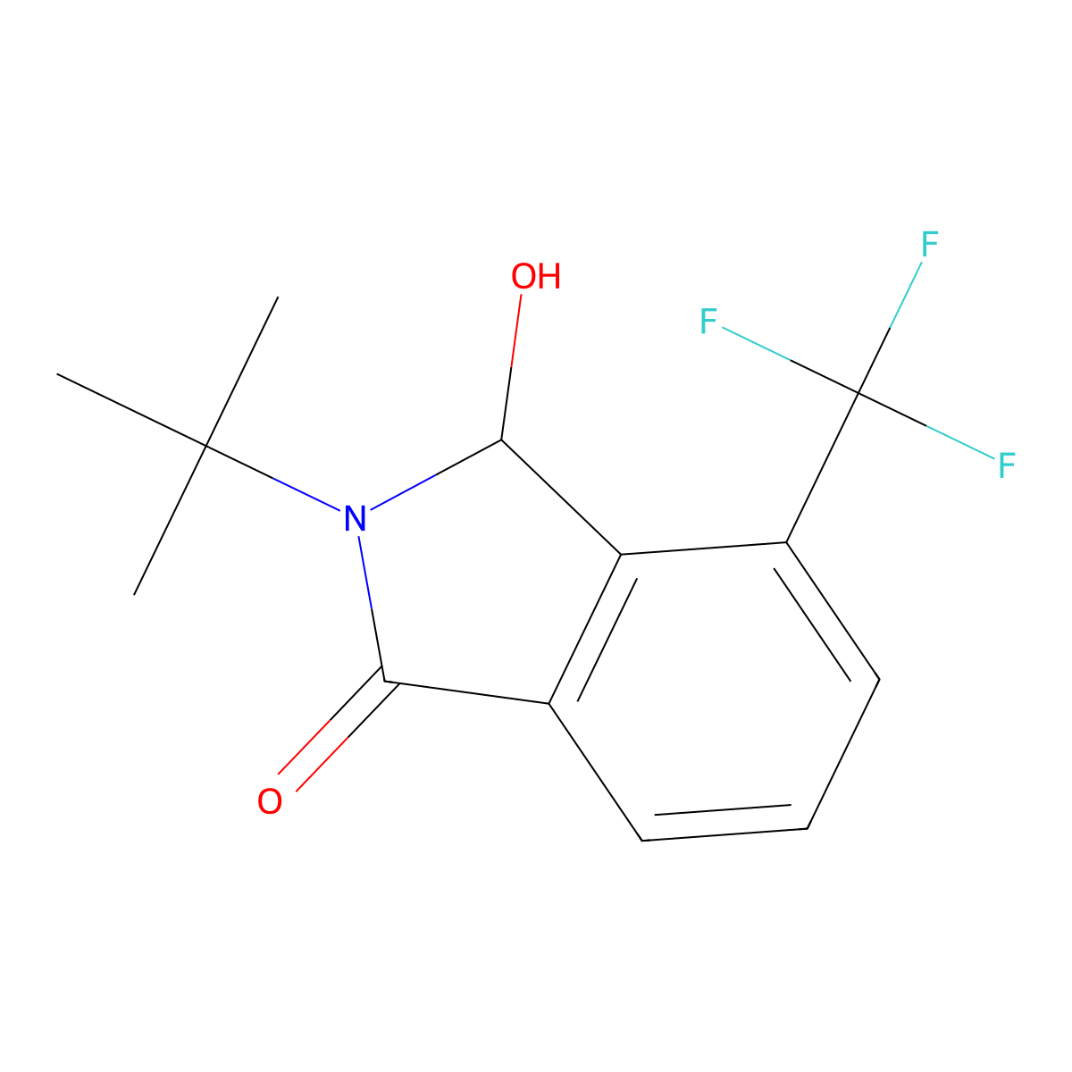 2-(tert-Butyl)-3-hydroxy-4-(trifluoromethyl)isoindolin-1-one molecular structure, CAS 1242336-58-8