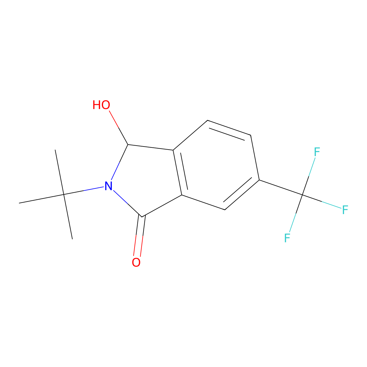 2-(tert-Butyl)-3-hydroxy-6-(trifluoromethyl)isoindolin-1-one molecular structure, CAS 1242336-60-2