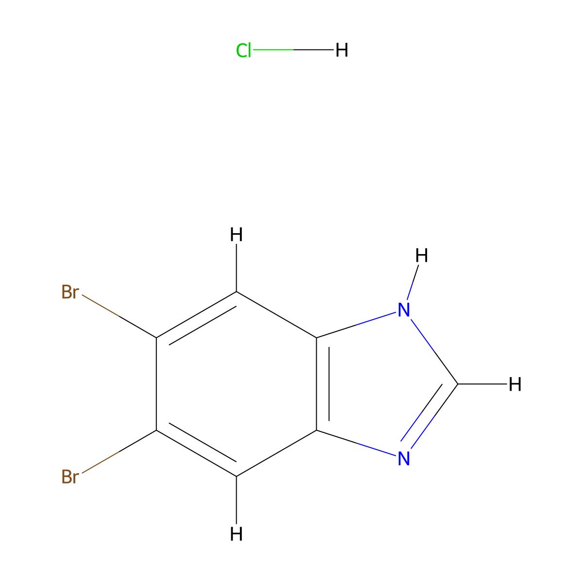 5,6-Dibromobenzimidazole, hcl molecular structure, CAS 1242336-63-5