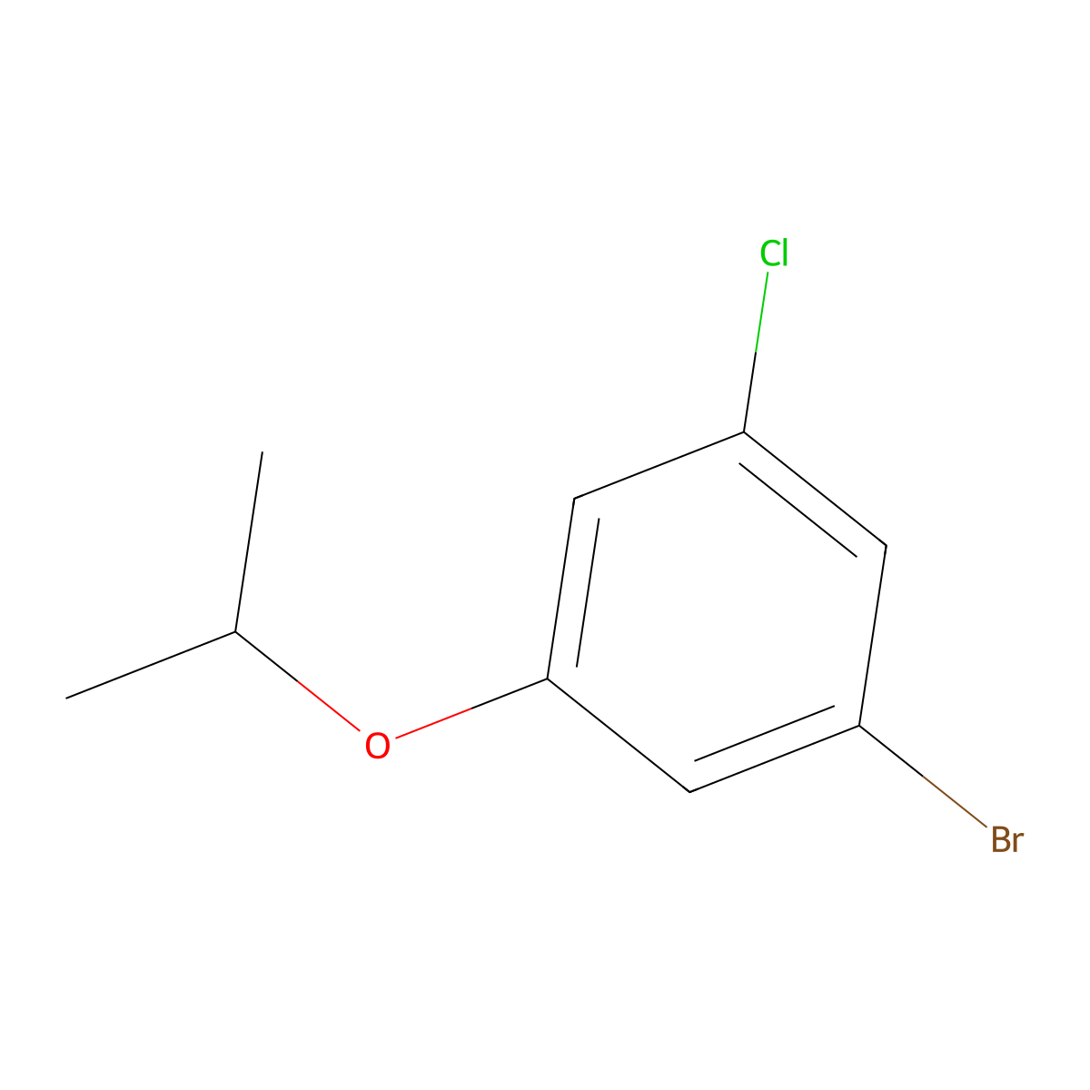 1-Bromo-3-chloro-5-isopropoxybenzene molecular structure, CAS 1242336-66-8