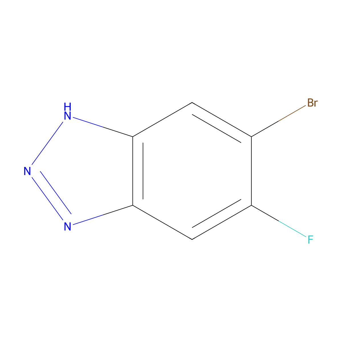 6-Bromo-5-fluoro-1H-benzo[d][1,2,3]triazole molecular structure, CAS 1242336-69-1