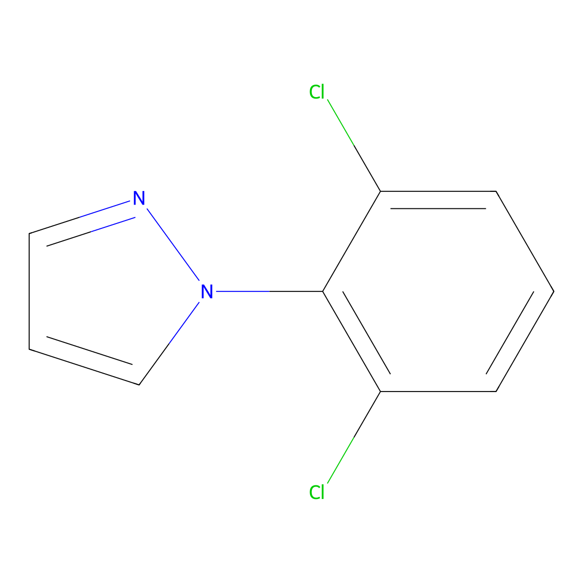 1-(2,6-Dichlorophenyl)-1h-pyrazole molecular structure, CAS 1242336-72-6