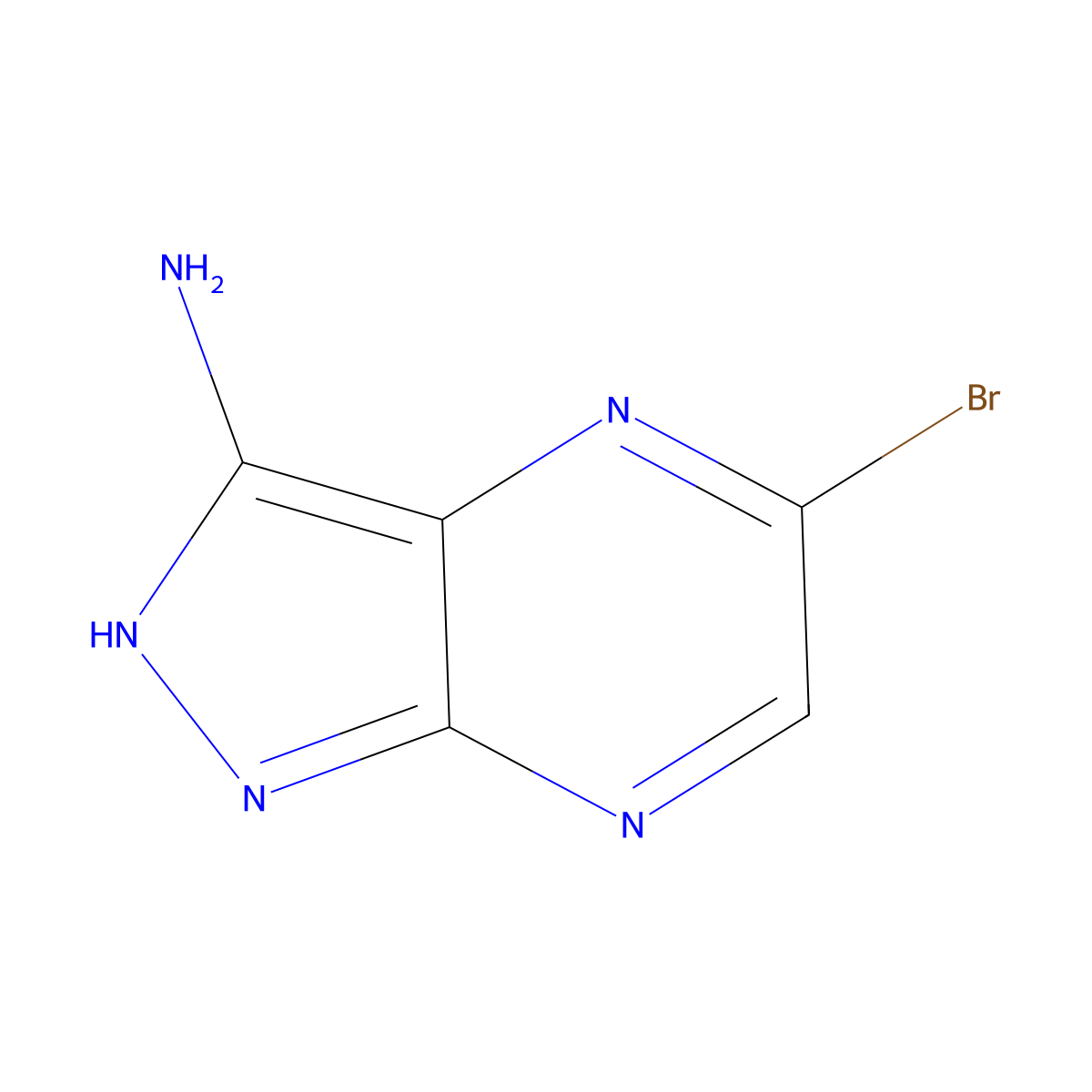 3-Amino-5-bromo-1H-pyrazolo(3,4-b)pyrazine molecular structure, CAS 1242336-77-1