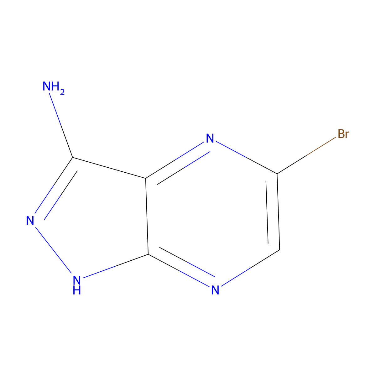 3-Amino-5-bromo-1H-pyrazolo(3,4-b)pyrazine molecular structure, CAS 1242336-77-1