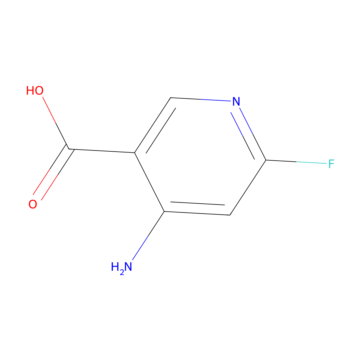 4-Amino-6-fluoronicotinic acid molecular structure, CAS 1242336-78-2