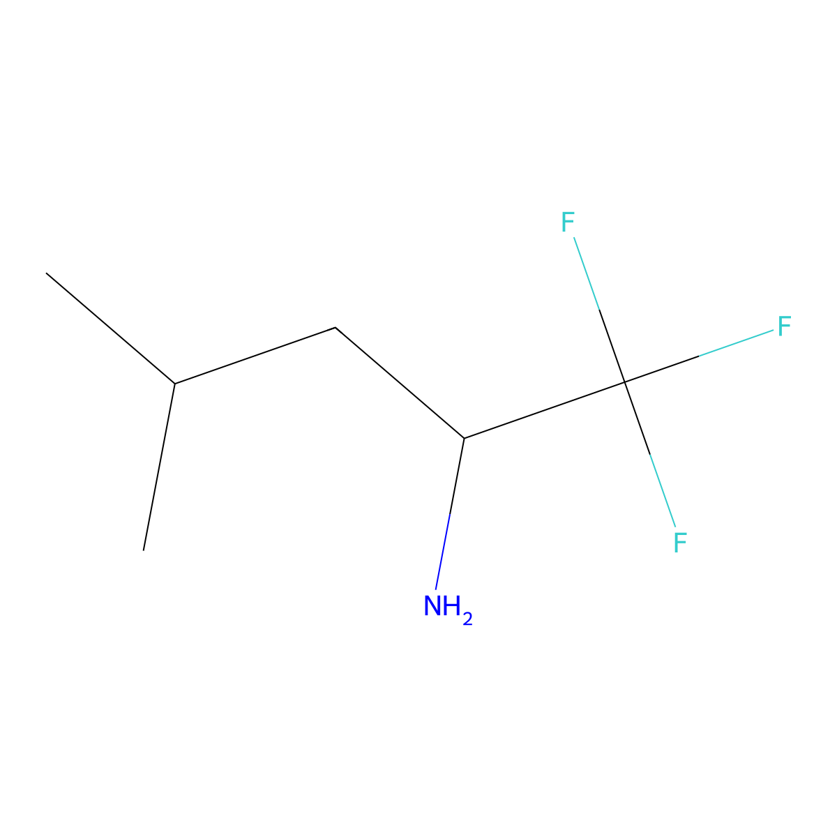 (2S)-1,1,1-Trifluoro-4-methylpentan-2-amine molecular structure, CAS 1242338-87-9