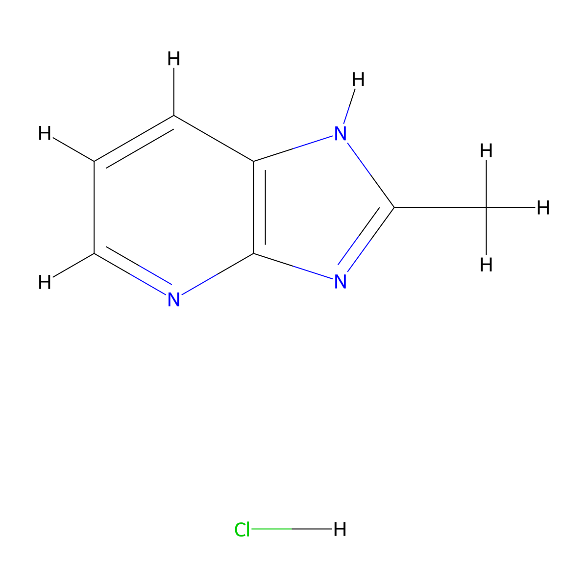 2-Methyl-3H-Imidazo(4,5-B)Pyridine Hydrochloride molecular structure, CAS 1242338-95-9