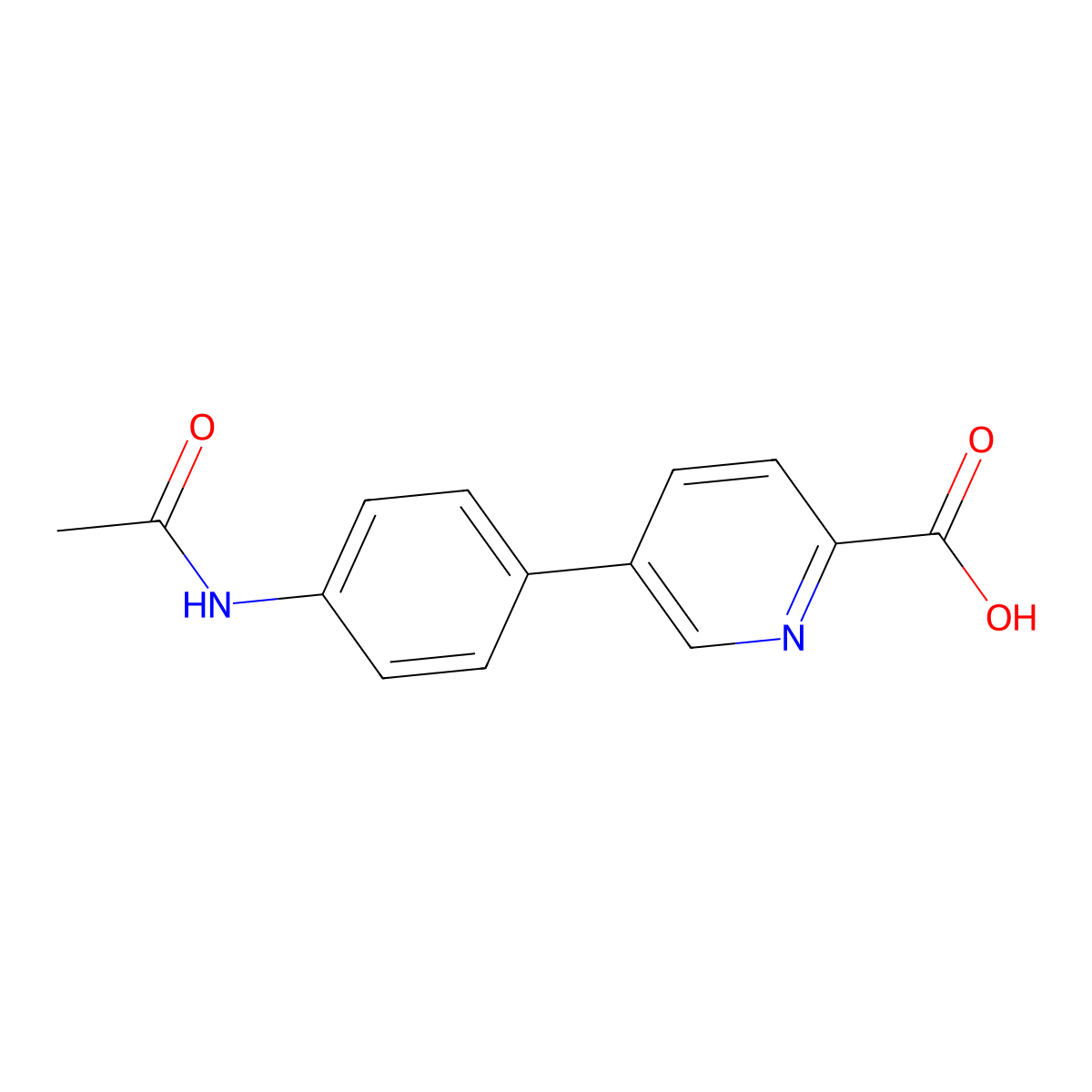 5-(4-Acetamidophenyl)picolinic acid molecular structure, CAS 1242338-98-2