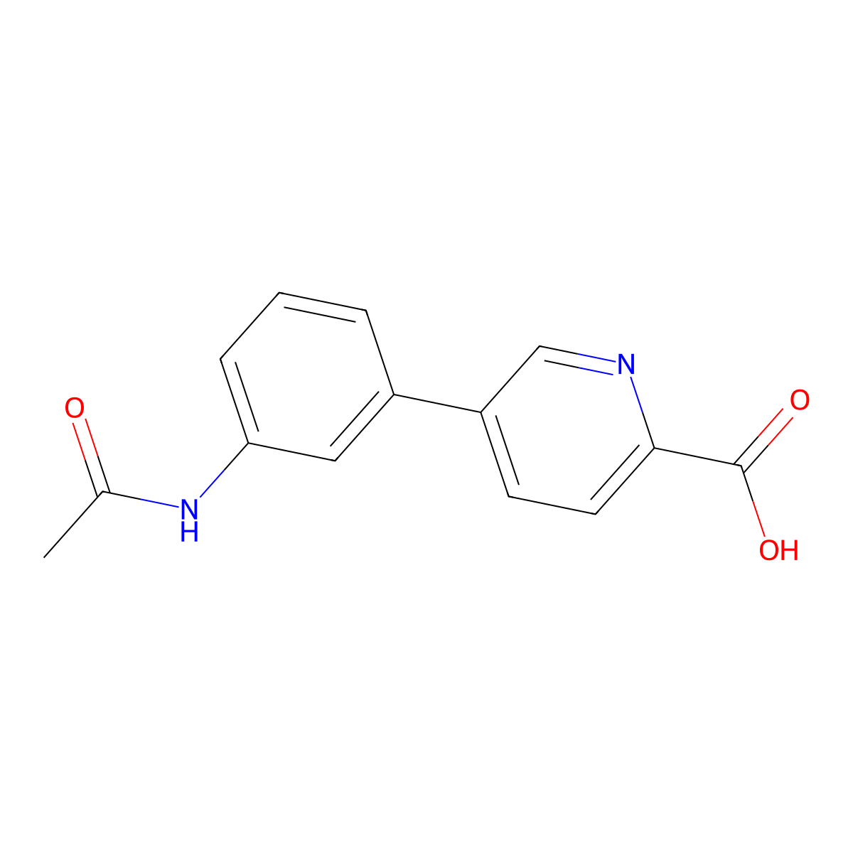 5-(3-Acetylaminophenyl)picolinic acid molecular structure, CAS 1242339-07-6