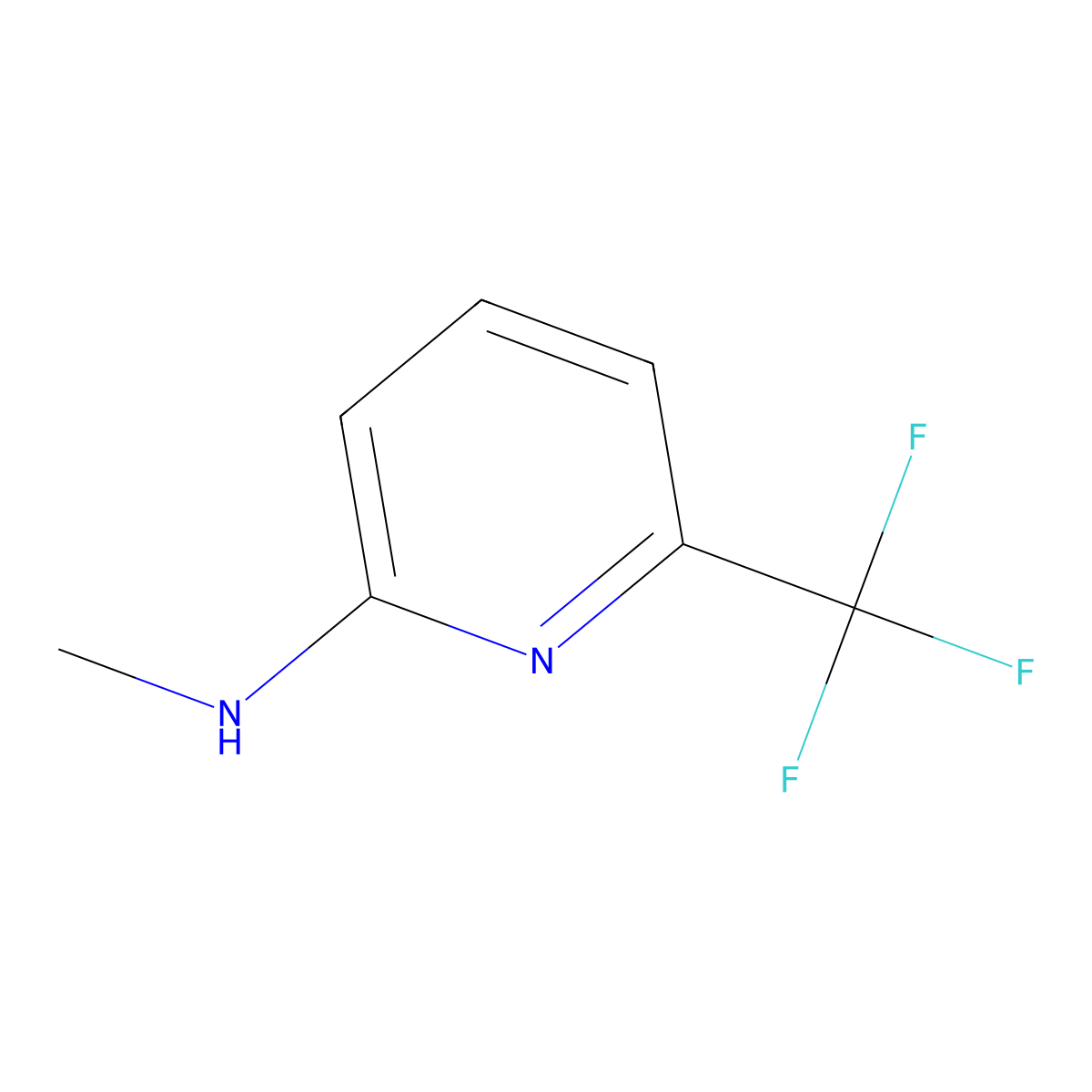 N-Methyl-6-(trifluoromethyl)pyridin-2-amine molecular structure, CAS 1242339-20-3