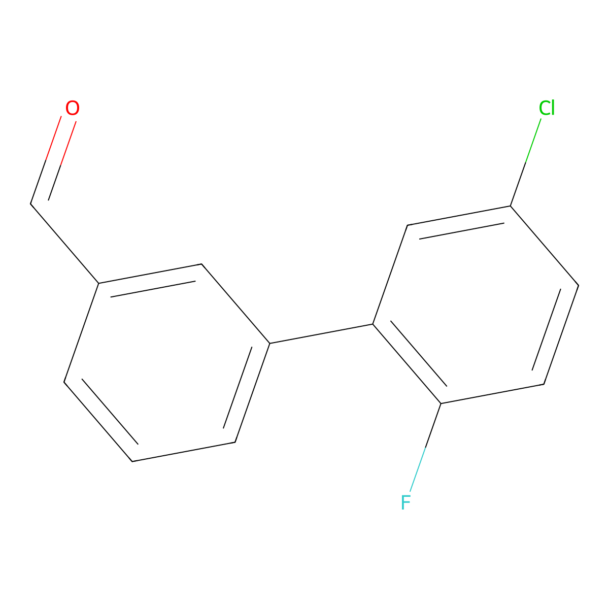 3-(5-Chloro-2-fluorophenyl)benzaldehyde molecular structure, CAS 1242339-22-5