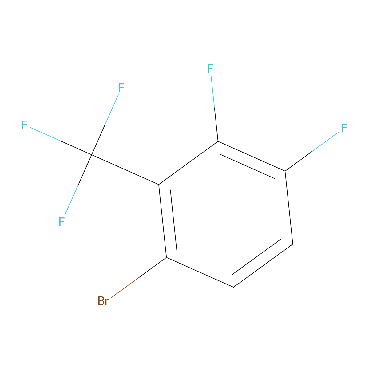 6-Bromo-2,3-difluorobenzotrifluoride molecular structure, CAS 1242339-23-6