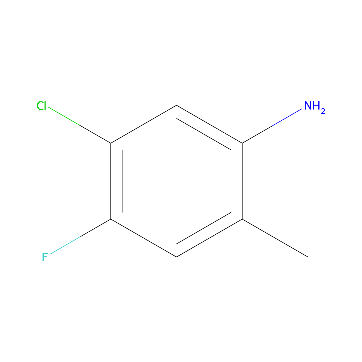 5-Chloro-4-fluoro-2-methylaniline molecular structure, CAS 1242339-43-0