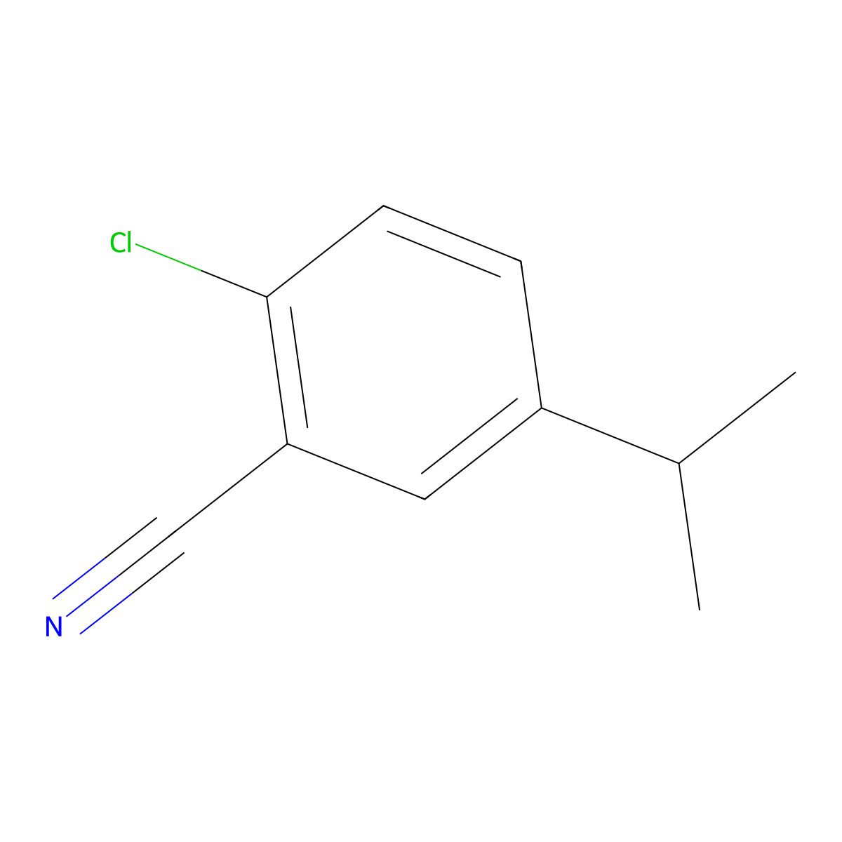 2-Chloro-5-isopropylbenzonitrile molecular structure, CAS 1242339-56-5