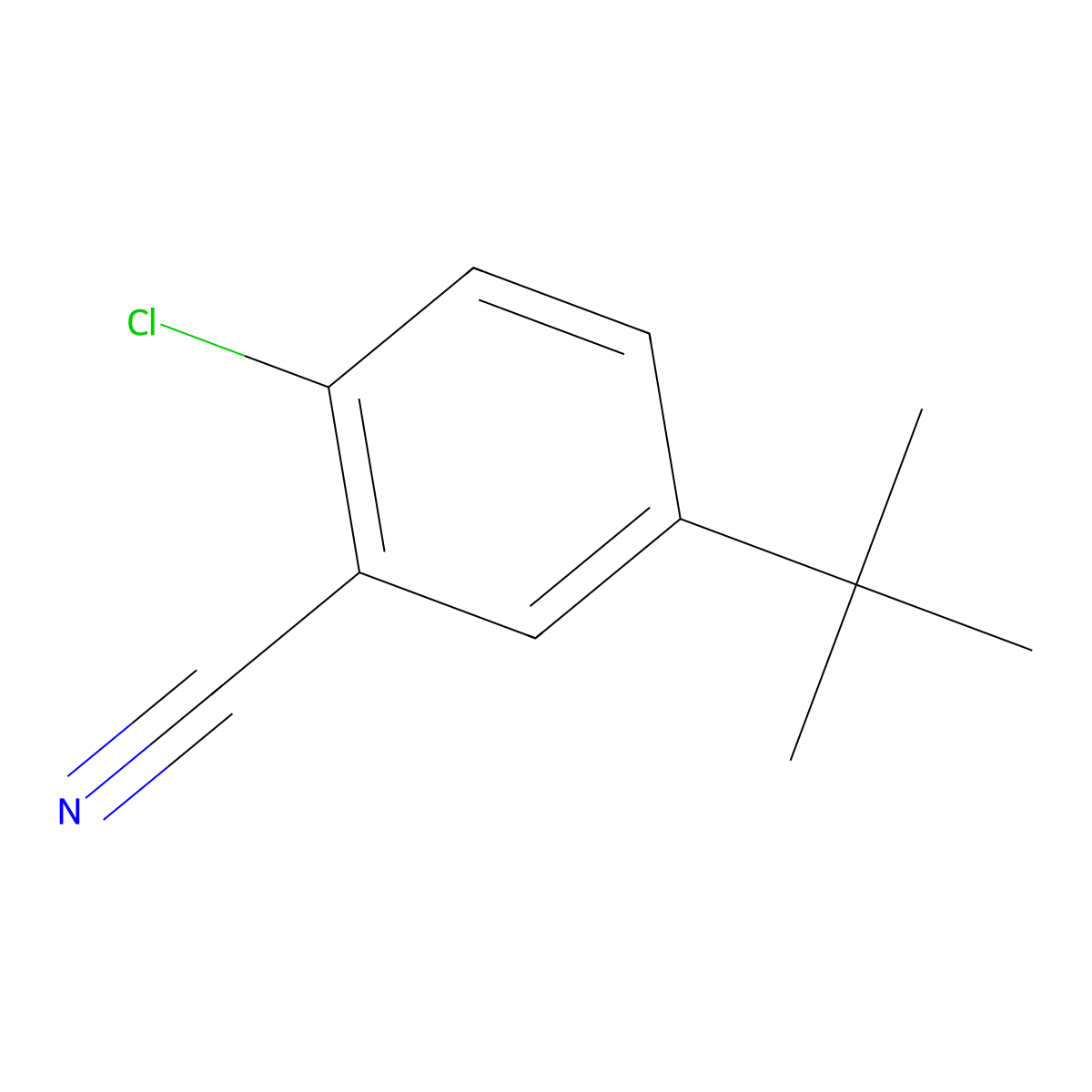 5-tert-Butyl-2-chlorobenzonitrile molecular structure, CAS 1242339-59-8