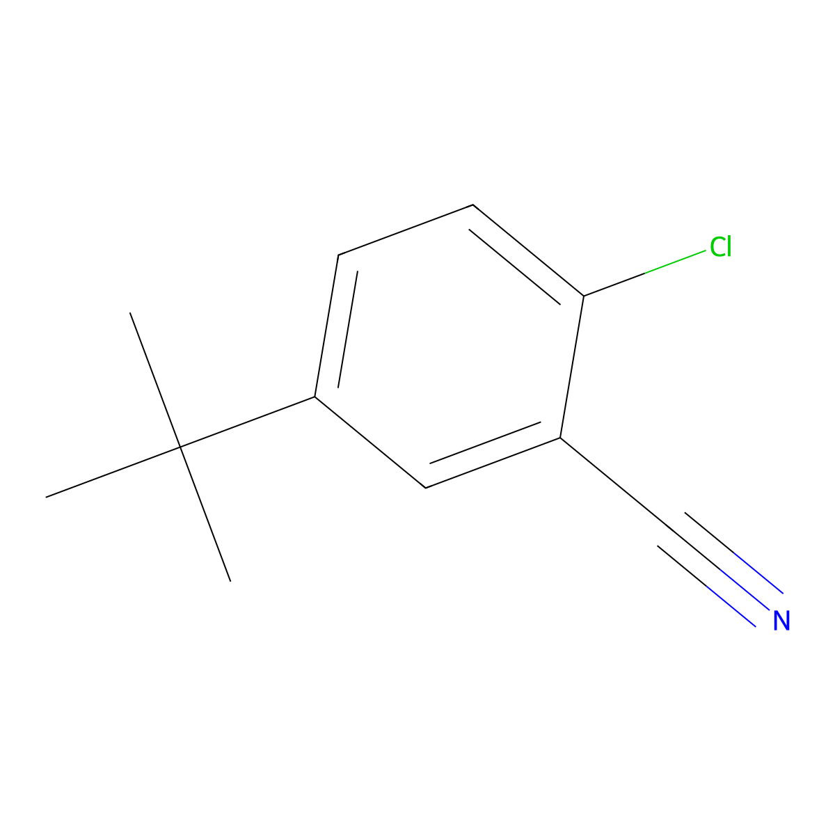 5-tert-Butyl-2-chlorobenzonitrile molecular structure, CAS 1242339-59-8