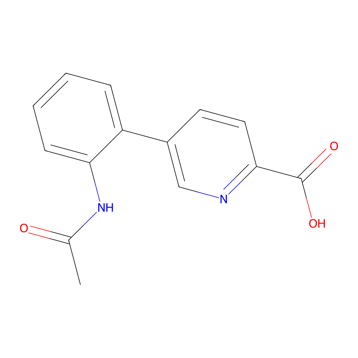 5-(2-Acetylaminophenyl)picolinic acid molecular structure, CAS 1242339-62-3