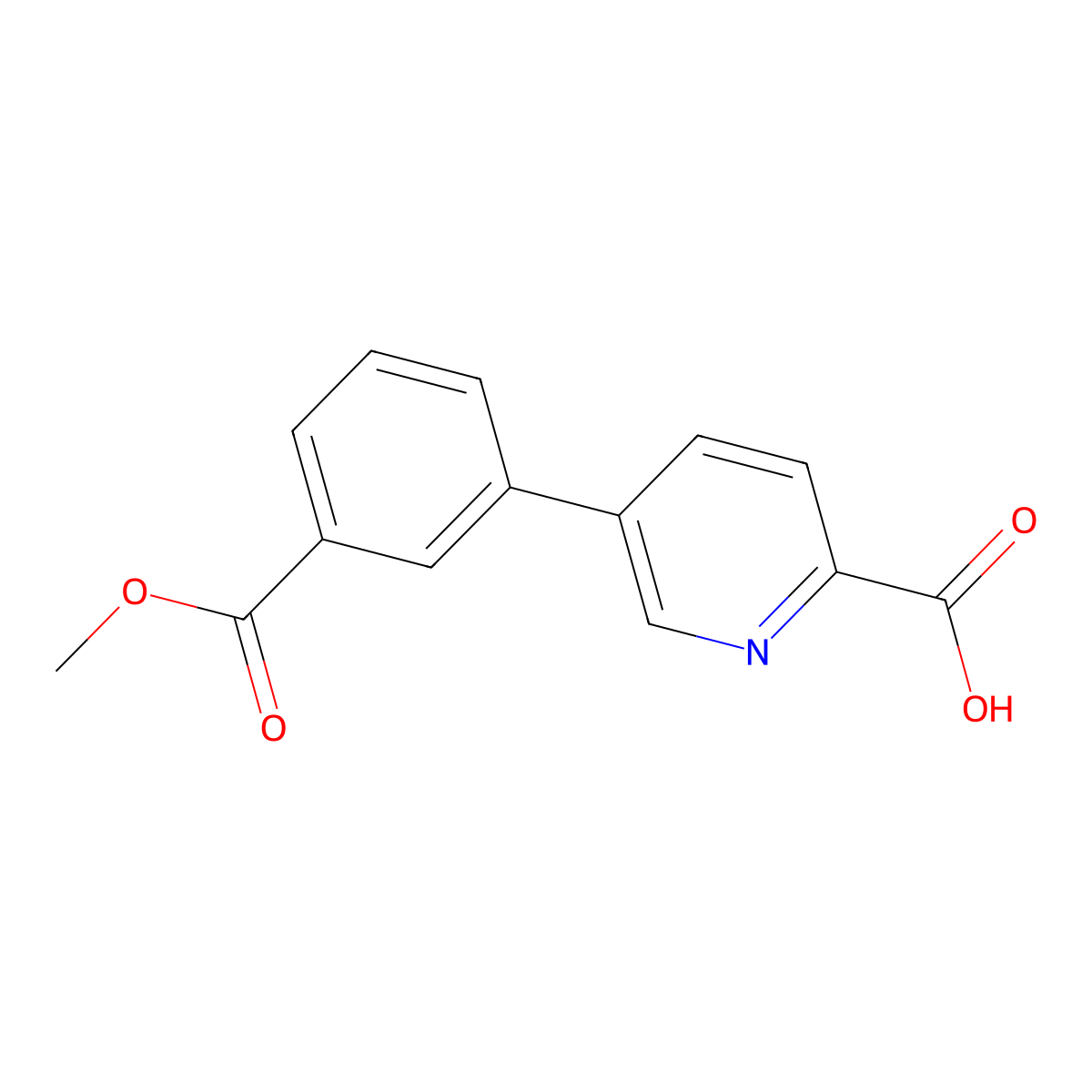 5-(3-Methoxycarbonylphenyl)-picolinic acid molecular structure, CAS 1242339-64-5