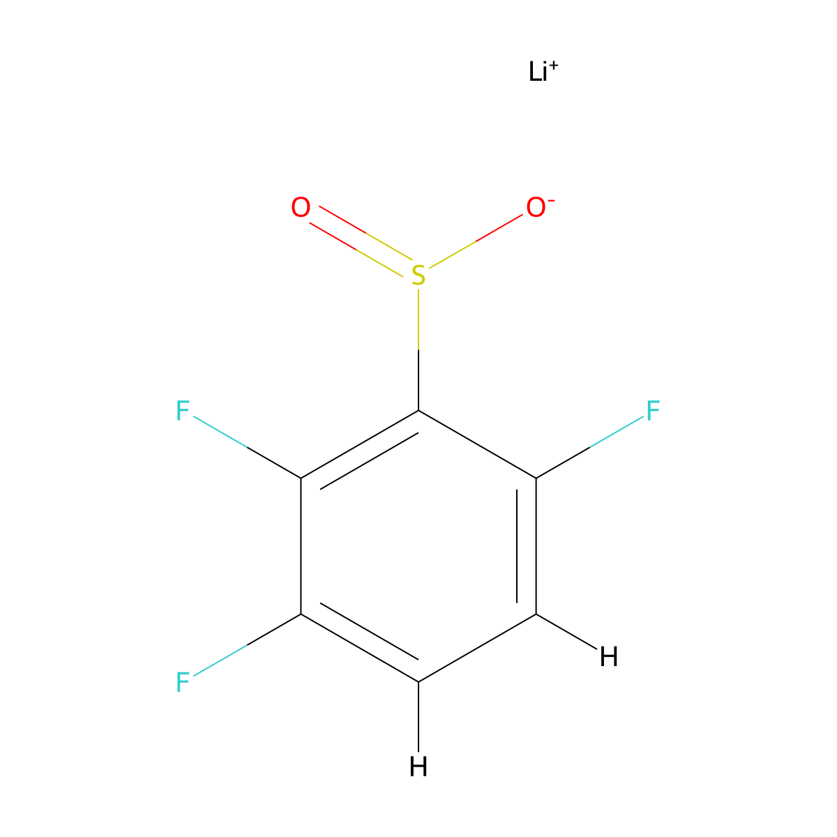 Lithium 2,3,6-Trifluorobenzenesulfinate molecular structure, CAS 1242339-69-0