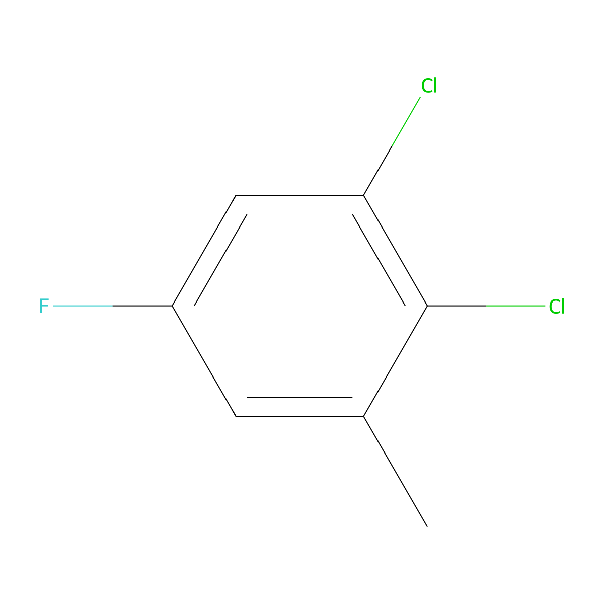 1,2-Dichloro-5-fluoro-3-methylbenzene molecular structure, CAS 1242339-71-4