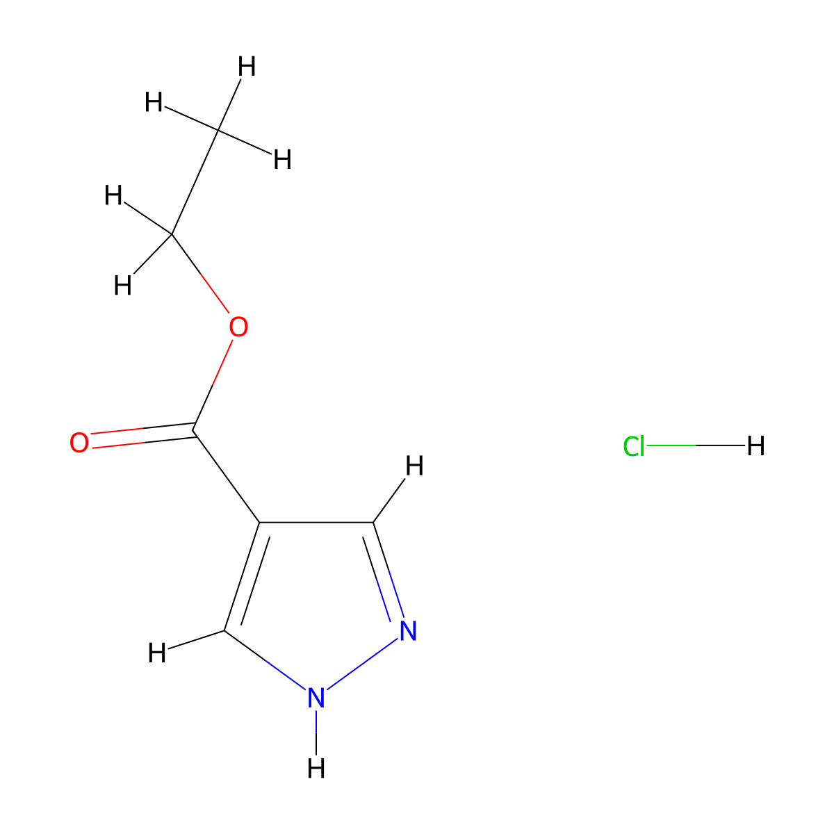 Ethyl 1H-Pyrazole-4-carboxylate hydrochloride molecular structure, CAS 1242339-75-8