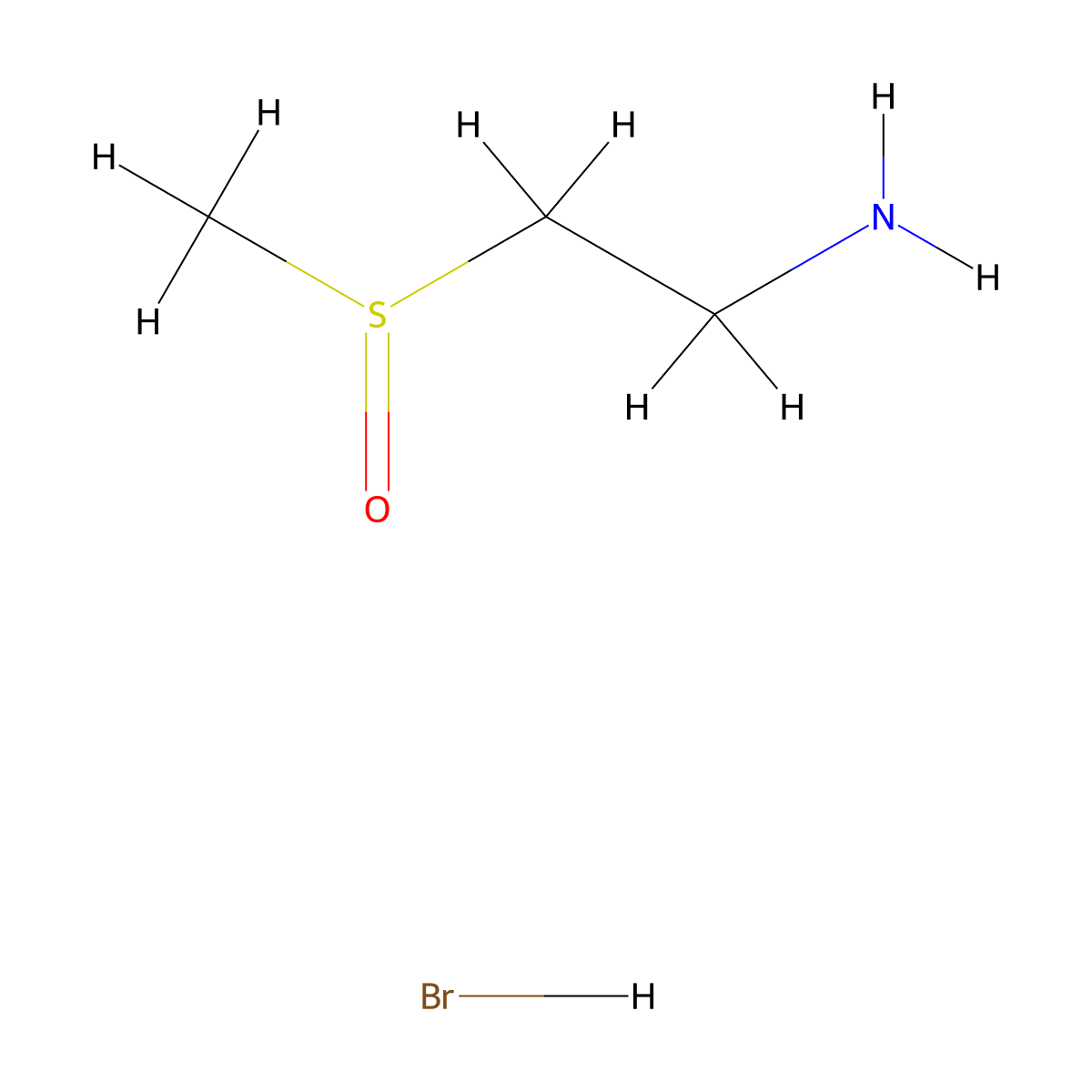 [2-(Methylsulfinyl)ethyl]amine hydrobromide molecular structure, CAS 1242339-83-8
