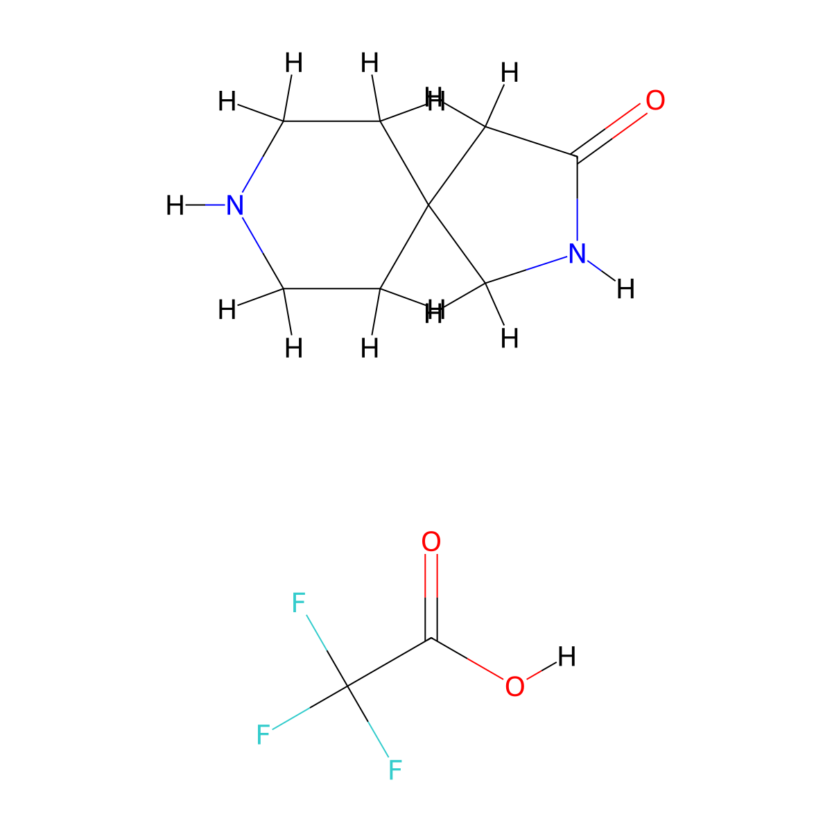 2,8-Diazaspiro[4.5]decan-3-one 2,2,2-trifluoroacetate molecular structure, CAS 1242339-85-0