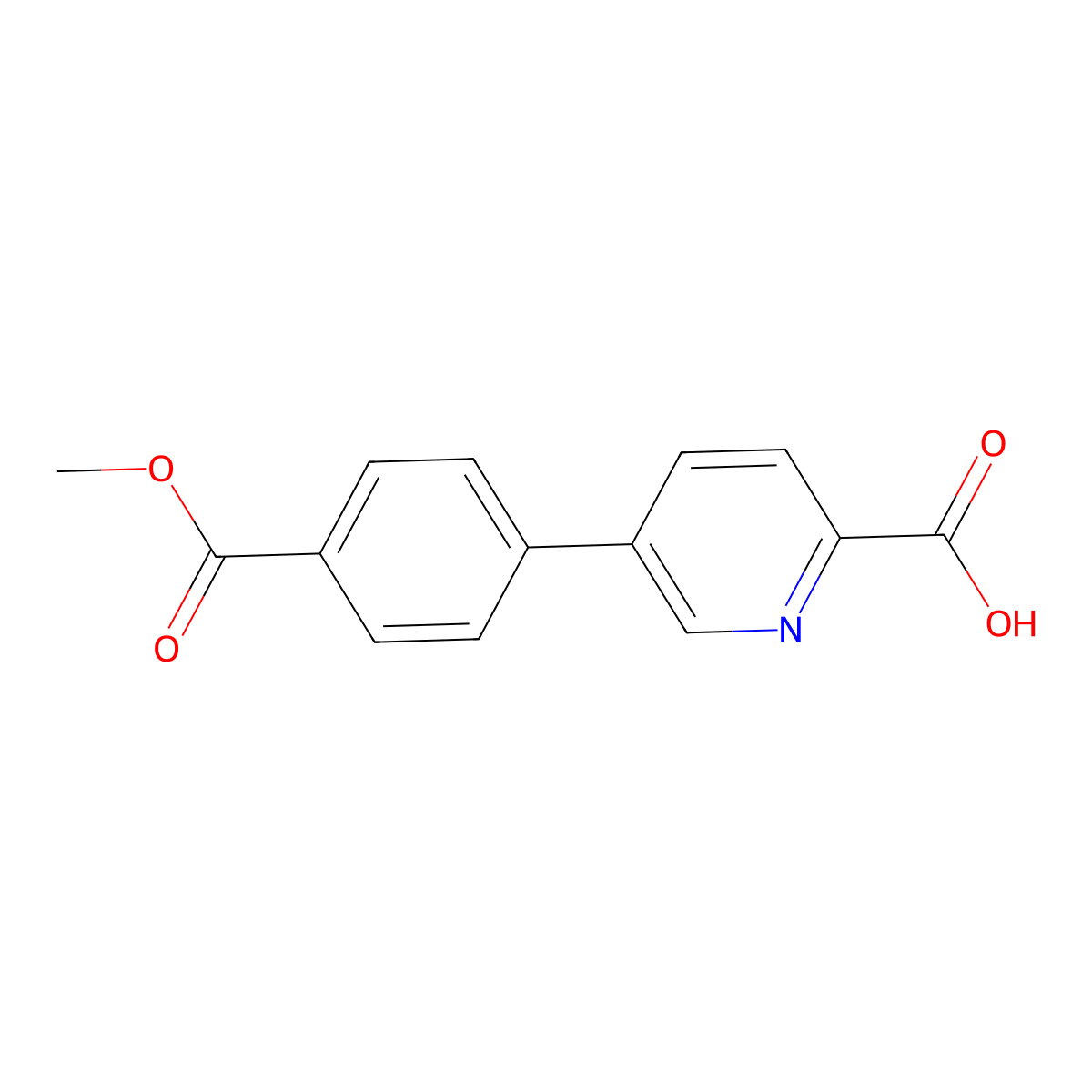5-(4-Methoxycarbonylphenyl)-picolinic acid molecular structure, CAS 1242339-86-1