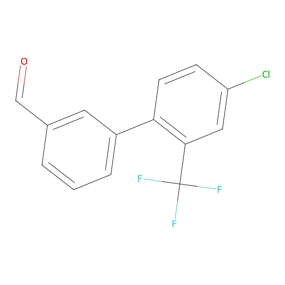 4'-Chloro-2'-(trifluoromethyl)-[1,1'-biphenyl]-3-carbaldehyde molecular structure, CAS 1242339-91-8