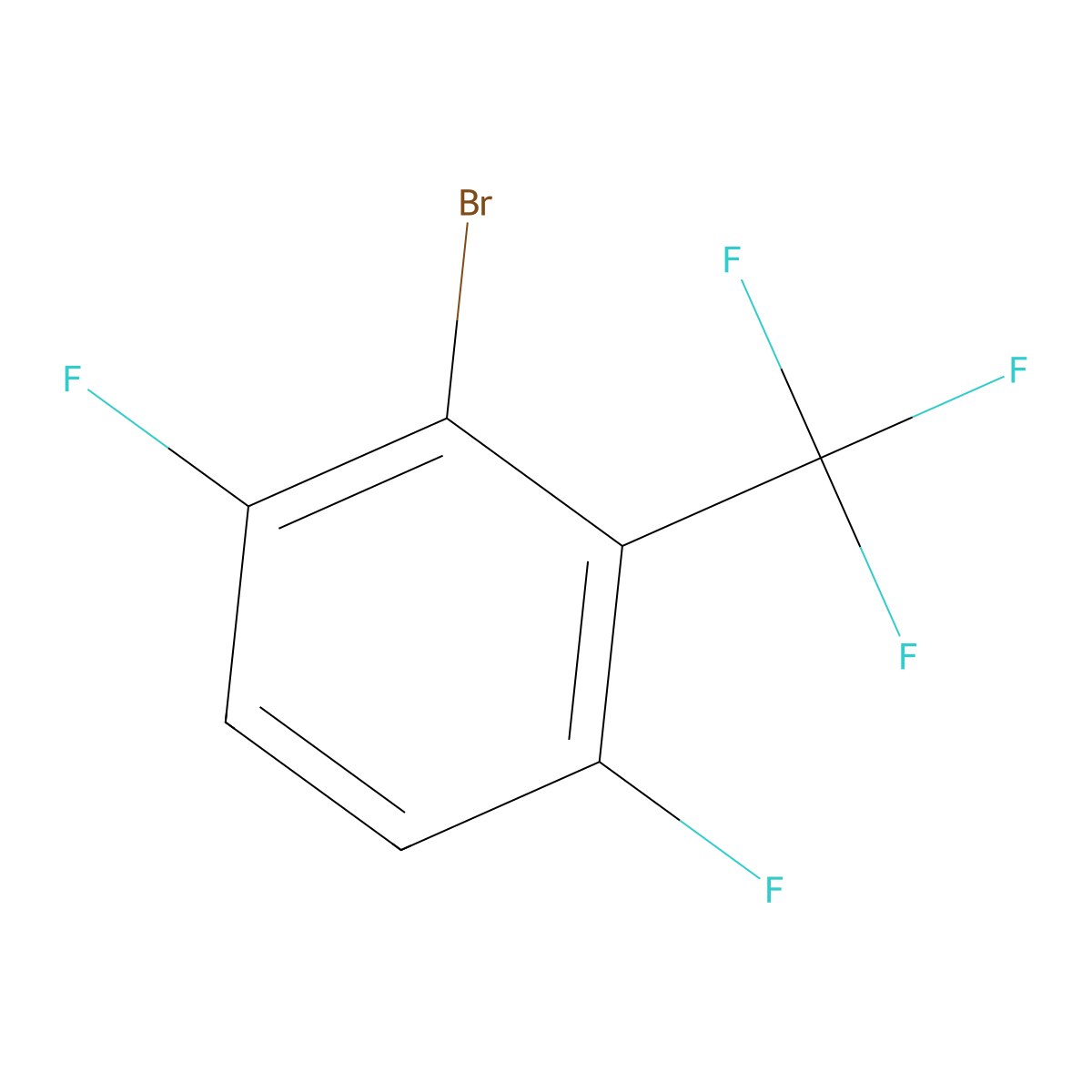 2-Bromo-3,6-difluorobenzotrifluoride molecular structure, CAS 1242339-93-0