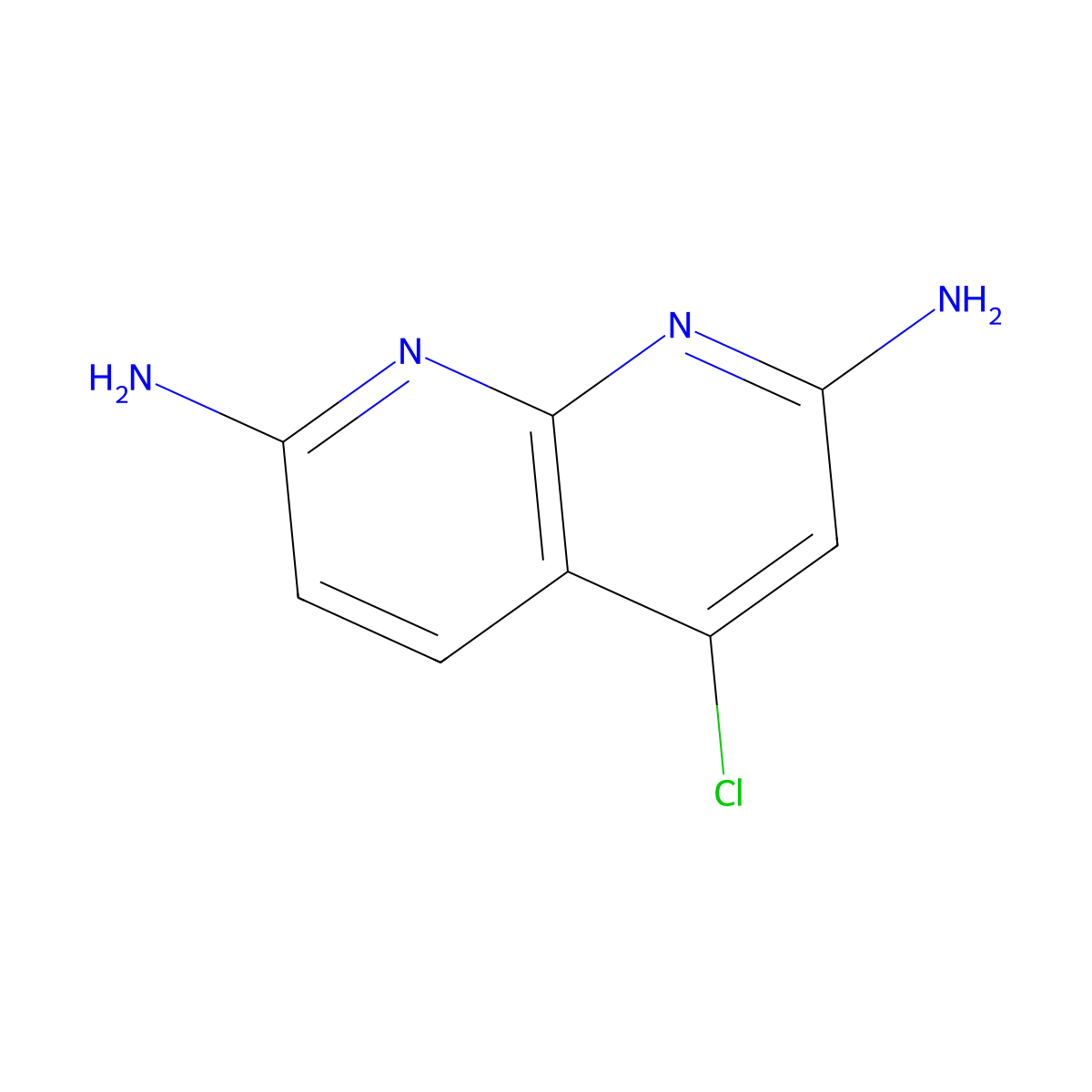 4-Chloro-1,8-naphthyridine-2,7-diamine molecular structure, CAS 1242339-94-1