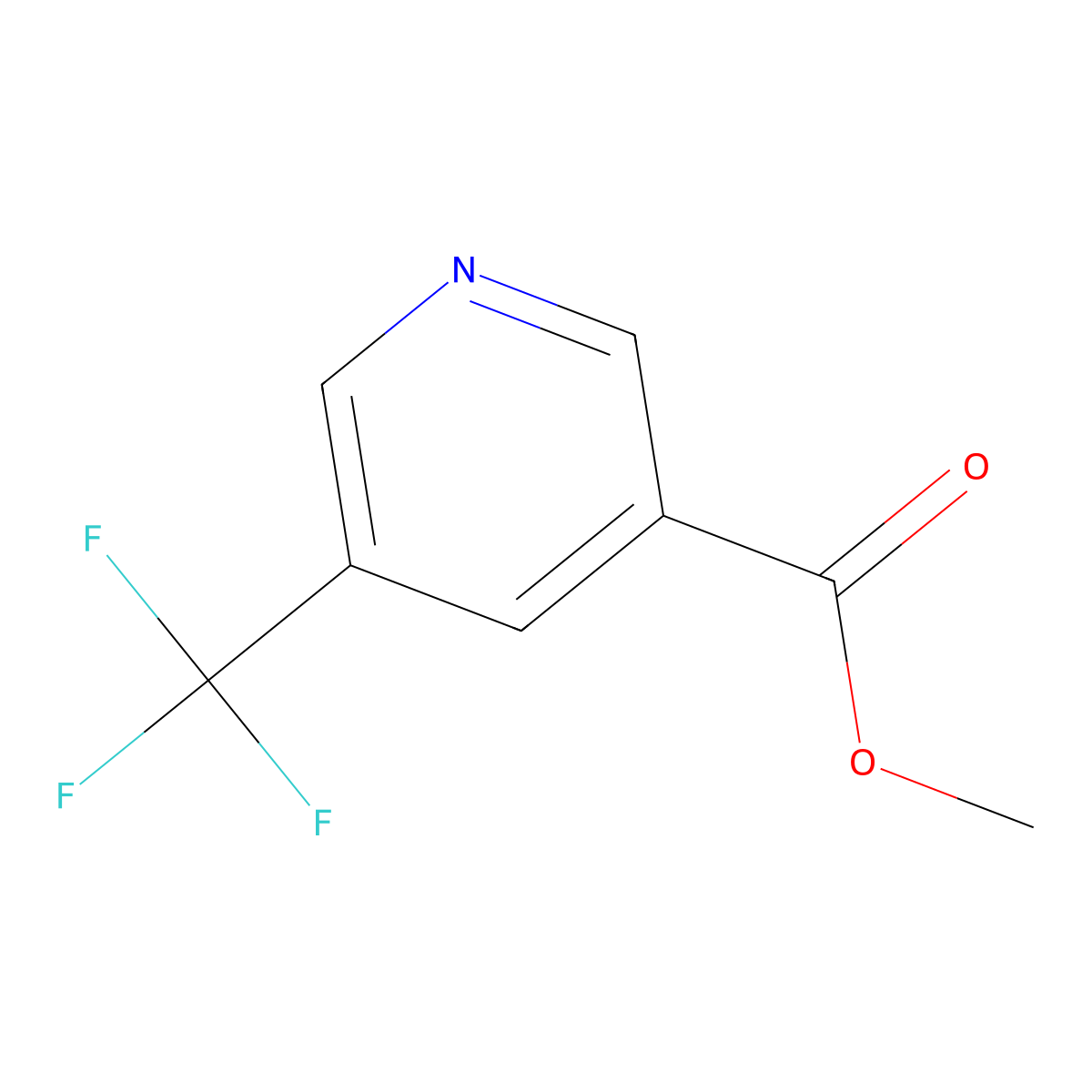 Methyl 5-(trifluoromethyl)nicotinate molecular structure, CAS 124236-38-0