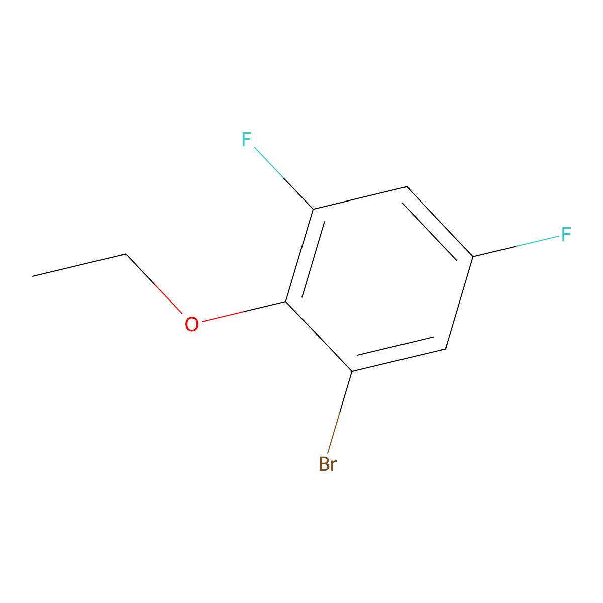 1-Bromo-2-ethoxy-3,5-difluorobenzene molecular structure, CAS 1242418-44-5